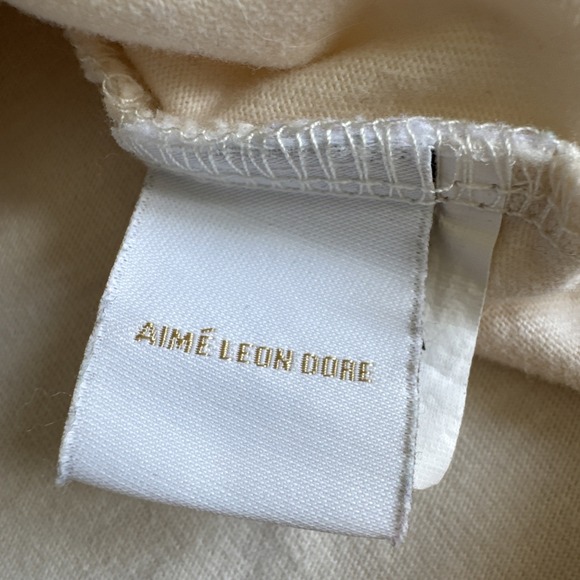 Aime Leon Dore Rose Shirt Size Medium Light Beige - Picture 5 of 10